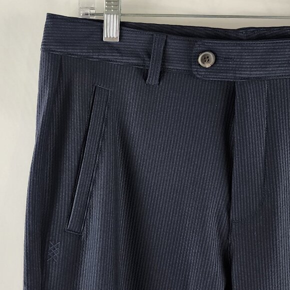 Rhone Pants Mens 32x33 Navy Blue Big Easy Searsucker Pant NWT - Picture 3 of 14
